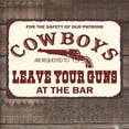 thumbnail image 3 of Cowboys Leave Your Guns At The Bar, Metal Tin Sign Wall Decor, 3 of 4