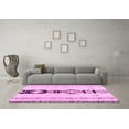 thumbnail image 3 of Ahgly Company Indoor Round Solid Pink Modern Area Rugs, 4' Round, 3 of 4