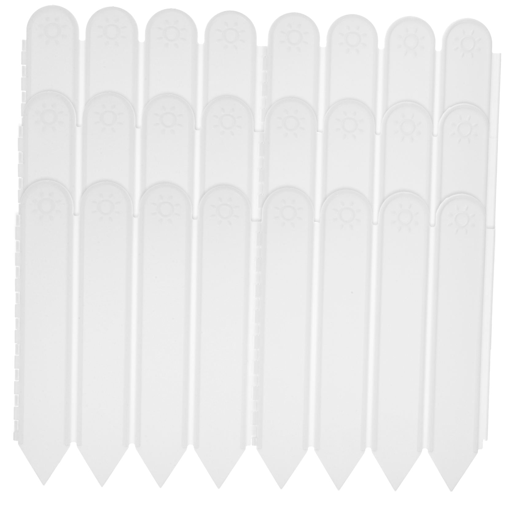 Worgeous Small Picket Fence Lawn Edging Border Garden Decoration 200X27cm White