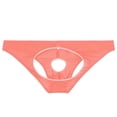 thumbnail image 3 of TANBOM Men's Holes Briefs Mesh Nylon Triangle Underwear Orange M 1-Pack, 3 of 6