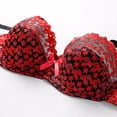 thumbnail image 6 of Zynoxe 2PC Plus Size Lace Balconette Bra with Bow Detail Supportive Underwire Push Up Bra Solid Color Everyday Underwear, 6 of 8