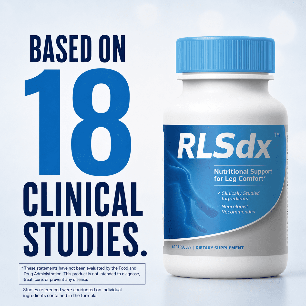 RLSdx Advanced Restless Legs & Muscle Cramps Pain Relief Supplement