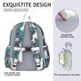 thumbnail image 5 of Boston Terrier with Bones and Paws Backpack for School,Cute School Bag,Schoolbag with Adjustable Shoulder Straps & Padded Back,13.4"x11"x4.7", 5 of 6