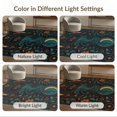 thumbnail image 7 of ODIKA 2'x3' Washable Accent Rug Teal Orange Mystical Night and Nature Design Celestial Motifs with Floral Lantern for Bedroom, Nursery, RV, Pet Friendly, Bedside Mat, 7 of 7