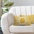 thumbnail image 2 of Yellow Boho Pillow Covers 12x20 Set of 2 Bohemian Style Retro Abstract Sun Outdoor Throw Pillows Farmhouse Decorative Pillowcase Linen Lumbar Cushion Cover for Home Couch Sofa Bed, 2 of 6