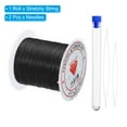 thumbnail image 3 of Uxcell 26Ft 0.7mm Stretchy Bracelet String Set, Craft Cord with Needle, Black, 3 of 6