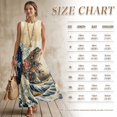 thumbnail image 5 of FOR U DESIGNS Vintage Frog Floral Wave Print Couple Outfits Matchable Clothes Women Sleeveless Dress or Men Casual Shirt Linen-Like Couple Outfits for Beach Vacation, 5 of 7