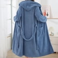thumbnail image 6 of Jamicy Women's Plush Soft Robe Bandage Hooded Bathrobe Robes, Fluffy, Warm Fleece Long Sherpa Bathrobe for Women, 6 of 6