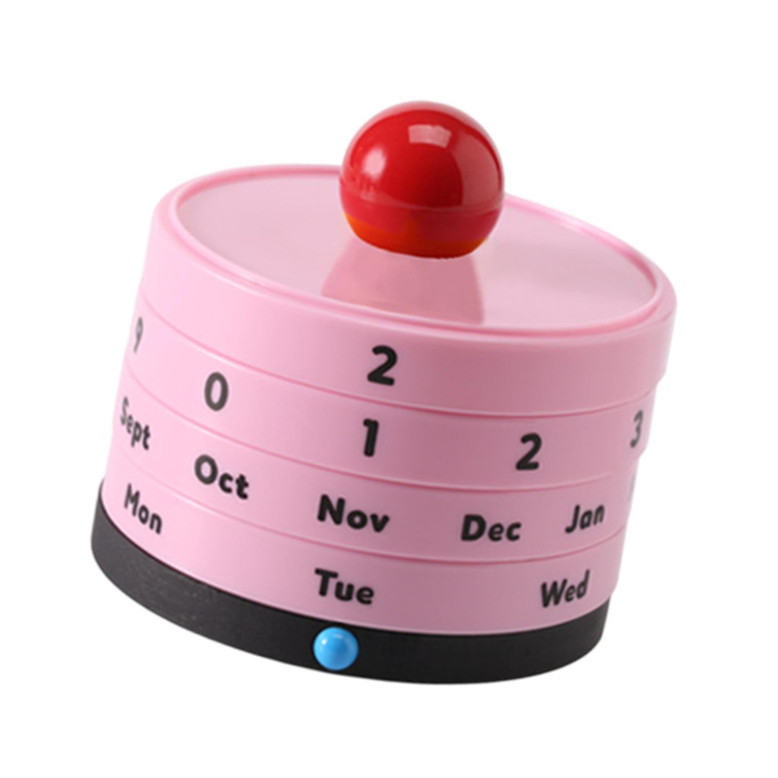 Zxpjkyu Desk Calendar Perpetual Calendar Desktop Accessory Small Cute Decoration Modern pink