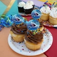 thumbnail image 4 of Great White Sharks Ocean Pair Scuba Diving Cupcake Picks Toppers Decoration Set of 6, 4 of 7