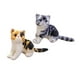 thumbnail image 1 of 2 lindos gatitos de peluche, muñecos de peluche decorativos, diseño hecho a mano para sofá. Amarillo con Negro y Gris con Negro, 1 of 9