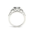 thumbnail image 3 of Charles & Colvard 14K White Gold Moissanite 9x7mm Oval Engagement Ring-Size 5 2.30cttw DEW, 3 of 8