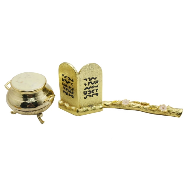 Utensils, Gold Jars, Aarons Budding Staff,Of the Covenant, Three Piece Set