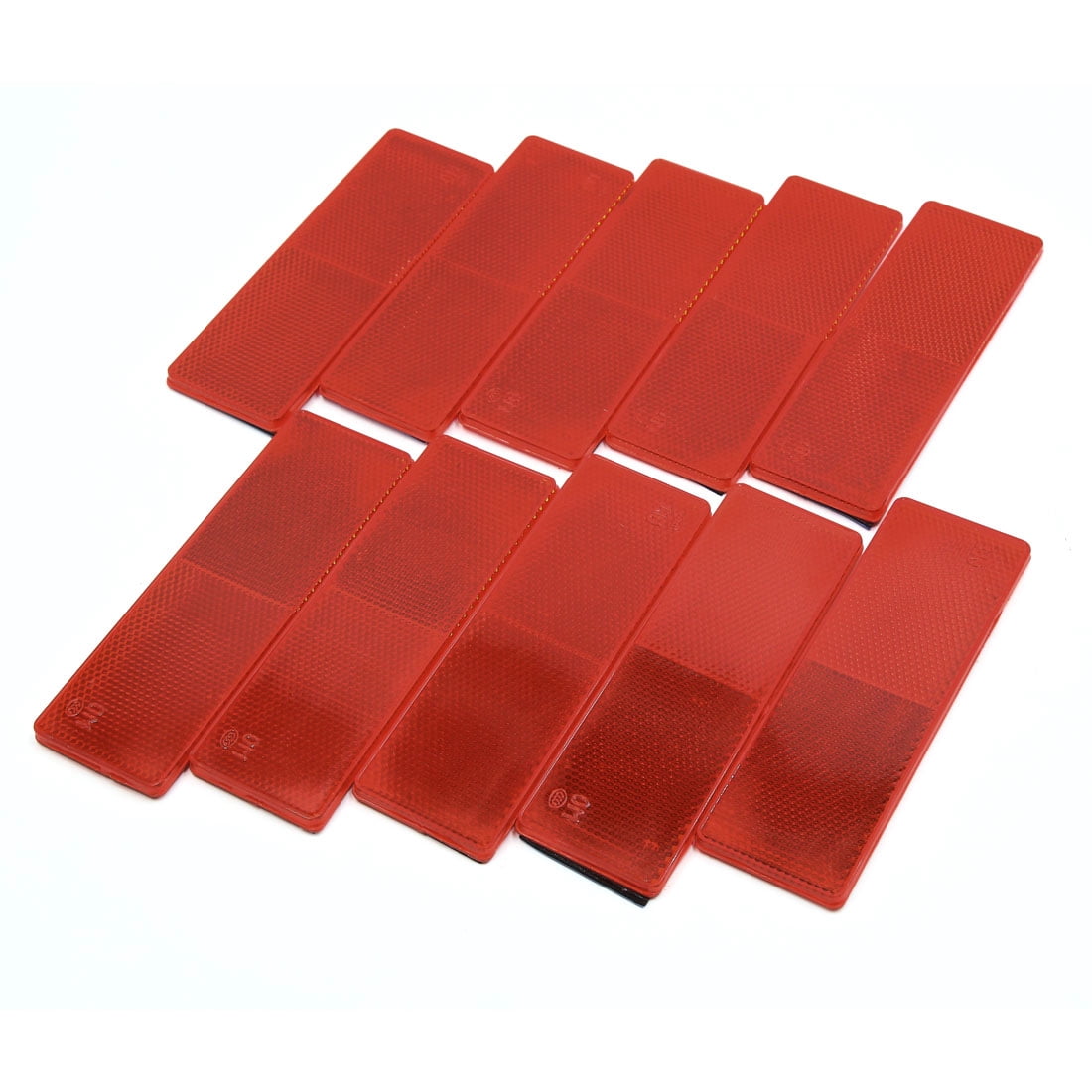 Unique Bargains 10Pcs Automotive Car Rectangle Stick-on Safety Reflector Plate w/o Holes