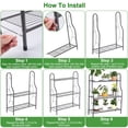 thumbnail image 6 of Moclever 3 Tier Metal Plant Stand, Flower Pot Holder 88lbs Load Utility Storage Organizer for Living Room Garden Patio, Grey, 6 of 9