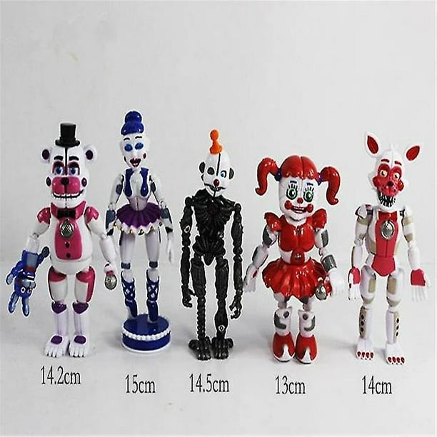 5 Pcs/set Anime Figure Cute Five Night At Freddy Fnaf Girls Bonnie Bear  Foxy Pvc Model Action Figure Freddy Toys Children Gifts 