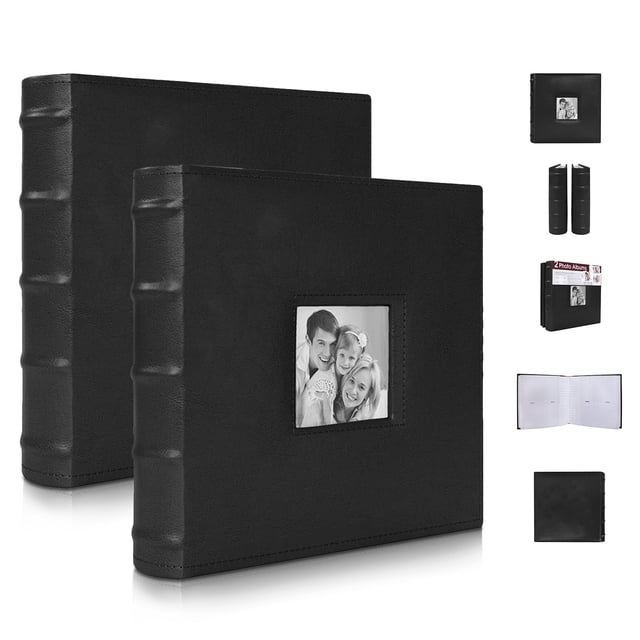 Álbum Fotográfico Color Negro Para 400 Fotos Set Paquete 2 Piezas Betco AFO200N