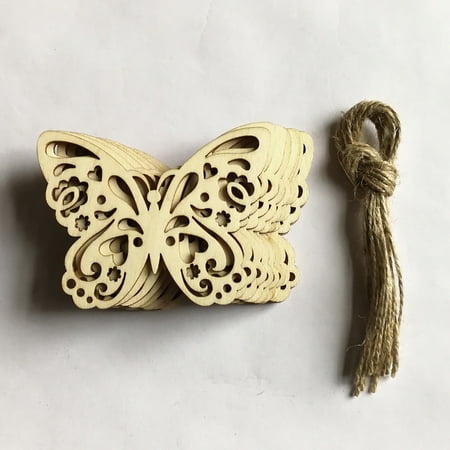 

Wooden Easter DIY Wooden Blocks With Twines Rope 10 Small Pendants In A Pack