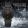 thumbnail image 4 of A ALPS Mens Watches Fashion Quartz Men's Watches Ultra Thin Minimalist Wristwatches with Stainless Steel Strap Gift for Man Father's Day Gifts, 4 of 7