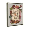 thumbnail image 4 of Stupell Industries Hang Your Towel Intricate Floral Mandala Shapes Graphic Art Luster Gray Floating Framed Canvas Print Wall Art, Design by Valentina Harper, 4 of 5