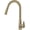 Brushed Gold, variant on Kitchen Sink Faucet for Bar Farmhouse Commercial, Pull Out Kitchen Brushed Gold Kitchen Black Sink Mixer Tap, 360 Degree Rotation Kitchen Mixer Taps, Single Handle Kitchen Tap