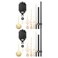thumbnail image 2 of QualitChoice 11 Pieces Wall Clock Movement Pendulum Type Plastic Mute Metal Hook Stable Quartz Repair Shaft Clock Accessories Gold 2Set, 2 of 6