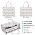 thumbnail image 2 of Large Capacity Tote Bag,White Christmas Tree Pattern Handbag Fashion Luxury Tote Bag,15.7"x13"x 5.1" Inches,Laptop Compatible, 2 of 6
