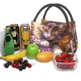 thumbnail image 3 of Balery Cute Cat Sunflower Bolsa de Aislamiento Portátil – Bolsa de Almuerzo con Forro de Aluminio Mejorado, Funda Impermeable y Fácil de Limpiar para Picnic y Caja de Almuerzo, 3 of 6