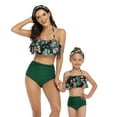 thumbnail image 6 of URMAGIC URMAGIC Mommy and Me Matching 2-Piece Bikini Set Girls Women Halter Ruffle Falbala Bathing Suit/Hawaii Leaf, 6 of 10