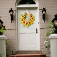 thumbnail image 5 of Wreath - Home Brand - Festival Wreath Hanging Sunflower Door Wreath For Front Door Wreath For Front Porch Decor 15.75 Inch - 1 Bee Festival Flower Wreath Hanging Sunflower Door Wreath, 5 of 7