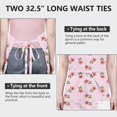 thumbnail image 6 of Pioneer Flower Floral Print Pattern Apron-Garden Aprons for Women with Pockets-Cotton Linen Waterproof Kitchen Cooking Gardening Aprons Adjustable for Kitchen,Cooking,BBQ and Salon 33x27 Inch, 6 of 7