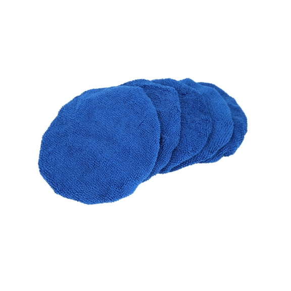 5 Pcs 5-6 Inch Dark Blue Mircrofiber Vehicle Wax Polishing Bonnet Buffing Pad Cover
