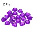 thumbnail image 3 of Uxcell 20Pcs Acrylic Flat Back Rhinestones 30mm/1.2 inch Heart Artificial Gemstone for Crafts Jewelry Making Deep Purple, 3 of 7