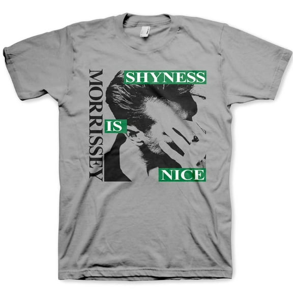 Morrissey Men's Shyness T-Shirt Gray X-Large | Officially Licensed