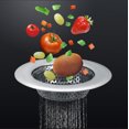 thumbnail image 4 of 1 paquete: cesta coladora de drenaje para fregadero de cocina, recipiente grande para alimentos. Acero inoxidable recubierto de galvanizado, 4 of 5