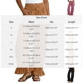 thumbnail image 3 of hlysgo Wide Leg Linen Pants for Women High Waisted Ruffle Hem Palazzo Pants Boho Summer Casual Loose Flowy Pant Trousers with Pockets Khaki,2xL, 3 of 5