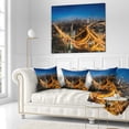 thumbnail image 2 of Designart Highway and Main Traffic Bangkok - Cityscape Throw Pillow - 18x18, 2 of 4