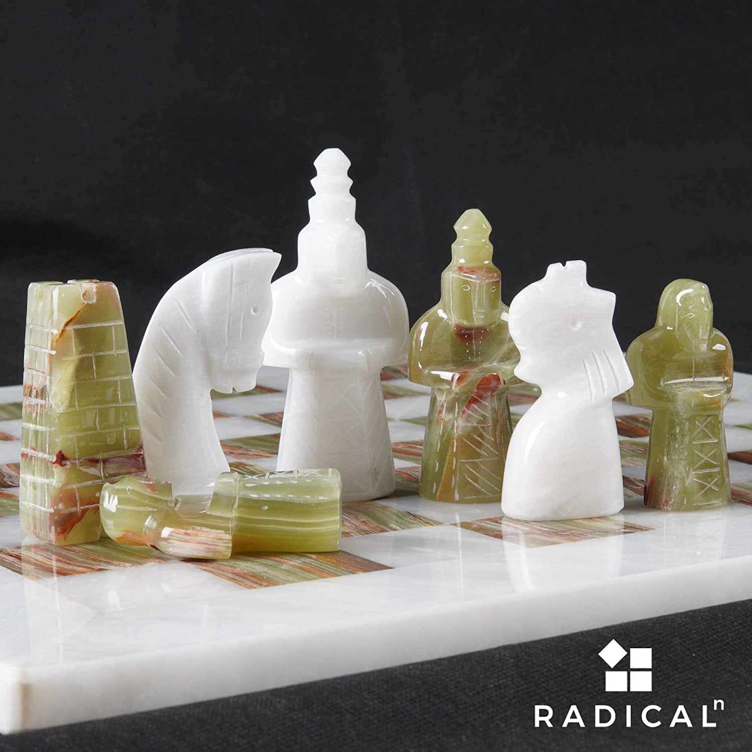 時間指定不可 チェスセット RADICALn Chess Set 15 inches Coral  Red Antique Handmade  Marble Two Players Staunton Table Board Game for Adul ゲーム、おもちゃ 