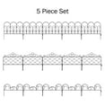 thumbnail image 6 of Pure Garden Set of 5 Decorative Interlocking Metal Garden Fencing (Black), 6 of 7