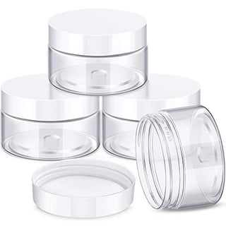 36 Pack 4 OZ Plastic Jars Round Clear Cosmetic Container Jars with White  Lids, Eternal Moment Plastic Slime Jars for Lotion, Cream, Ointments,  Makeup