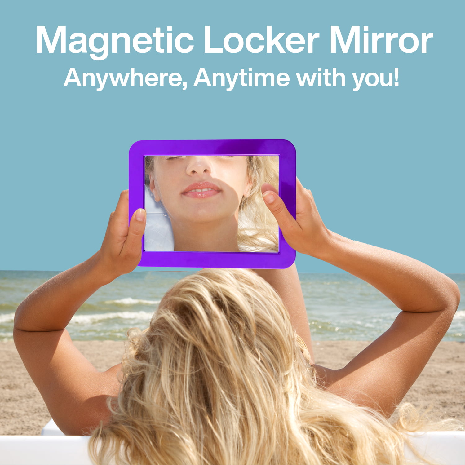 Bazic Magnetic Locker Mirror 5.5 x 7 Inches (3 Pack) (1301)