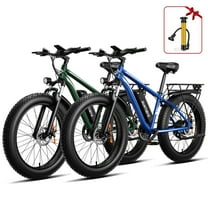 SUNTIBYE 2Pcs EB26 Electric Bike,Fat Tire Ebike for Adults, 1000W Motor, Peak 1500W Mountain Bike 26"x4", 48V 15Ah UL2849