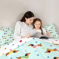 thumbnail image 4 of Homewish Funny Dachshund Animal Twin Comforter Sets,Polka Dot Bedding Set,Light Blue,Polkadot Reversible,2-Piece,1 Comforter and 1 Pillowcase, 4 of 7