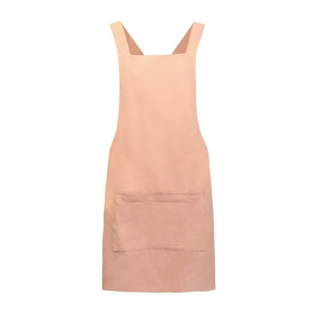 

Upgrade Home Women Cotton Linen Cross Back Apron Japanese Housework Kitchen Wrap Pinafore