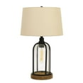 thumbnail image 2 of Cal Lighting Ciney 1-Light Metal & Glass Table Lamp in Black/Beige, 2 of 2