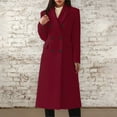 thumbnail image 5 of SBCKJ Clothing Women's Cardigan Women Double Breasted Coats Long Winter Work Office Overcoat Pocketed Outwear Clothing Sale, 5 of 9