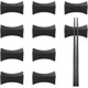 thumbnail image 1 of 10 Uds. Soportes para palillos pequeños, juego de soporte para cuchara y tenedor, palillos, utensilio, soporte para cubiertos, color negro, 1 of 5