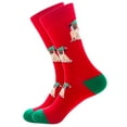 thumbnail image 3 of Kmbangi Christmas Adult Tube Socks with Cartoon Pattern, Vintage Style, 3 of 5