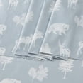 thumbnail image 3 of Great Bay Home Rustic Lodge Microfiber Wrinkle Resistant Sheet Set  (Twin, Lodge - Forest Animal - Light Grey), 3 of 5