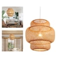 thumbnail image 4 of Iluminación colgante hecha Luz de ratán, tejido de bambú natural tejado de novedad Lámpara de tejida para comedor Sala de para niños Zulema iluminación de techos, 4 of 8